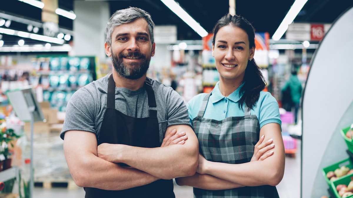 Retail service worker